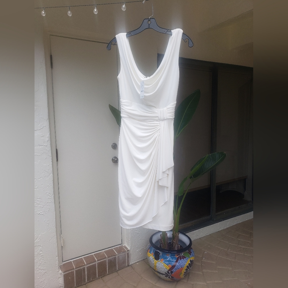 New WHBM Elegant Cowl Neck Dress 0